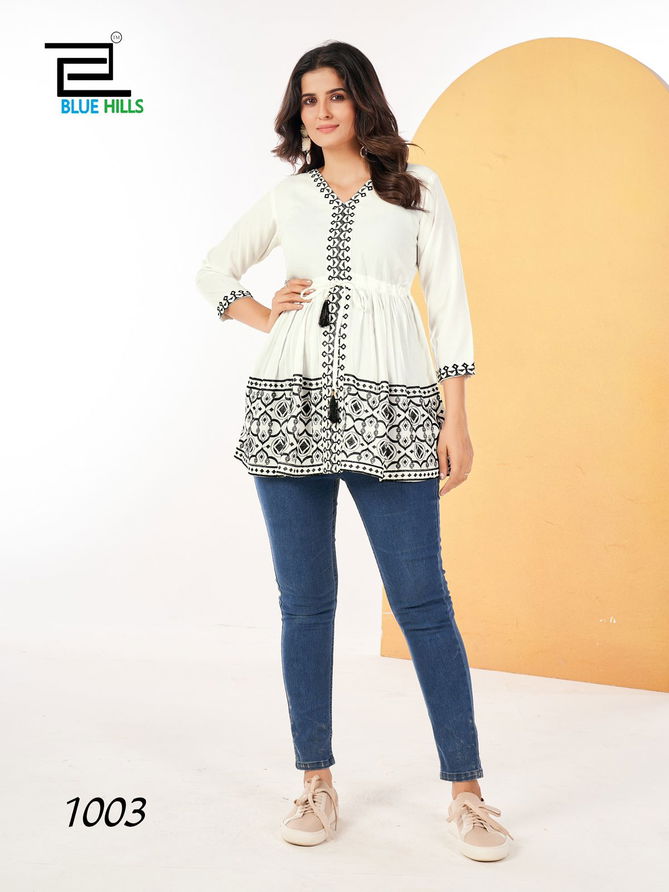 Mango India By Blue Hills Rayon Ladies Top Wholesale Price In Surat
